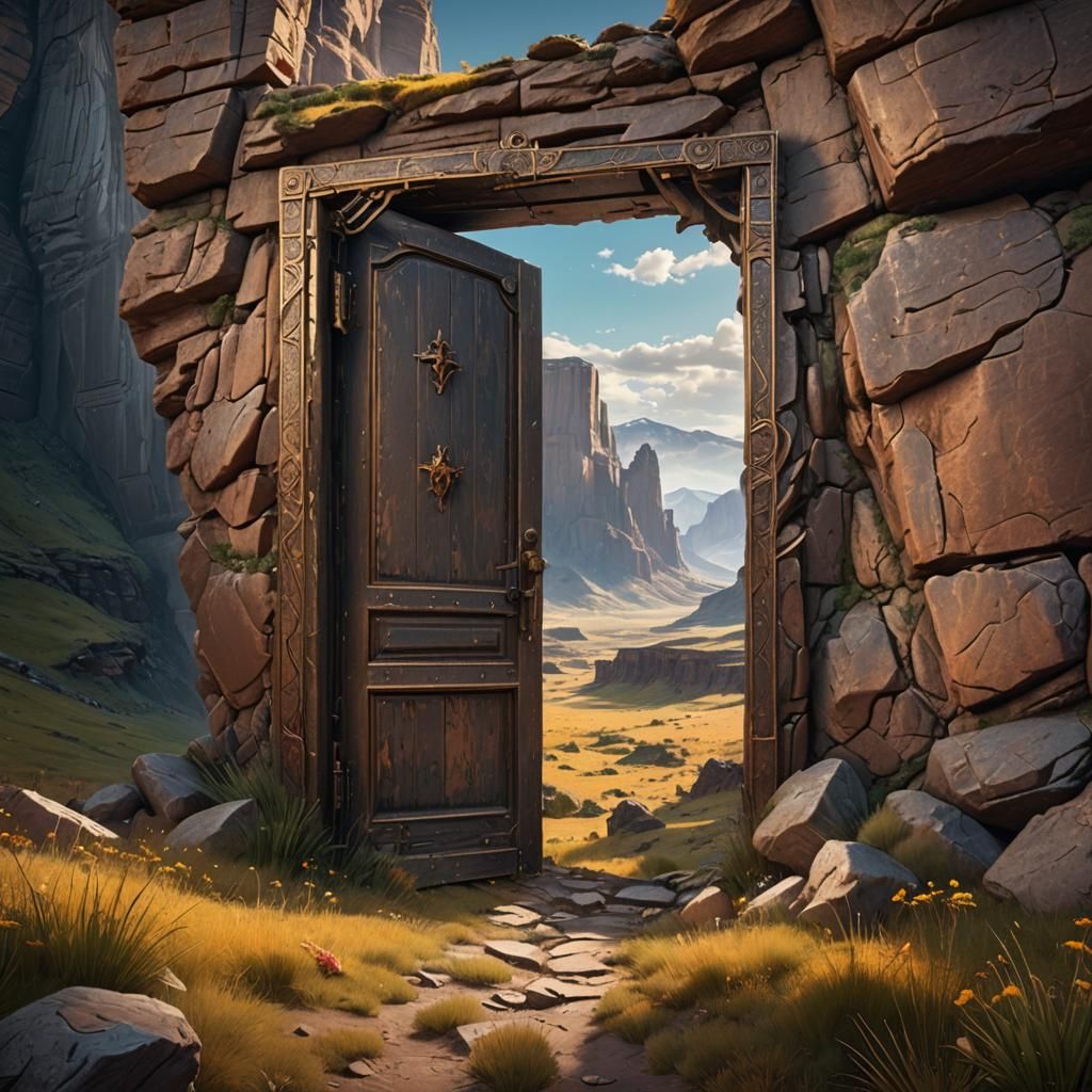 Canyon View Through Open Doorway