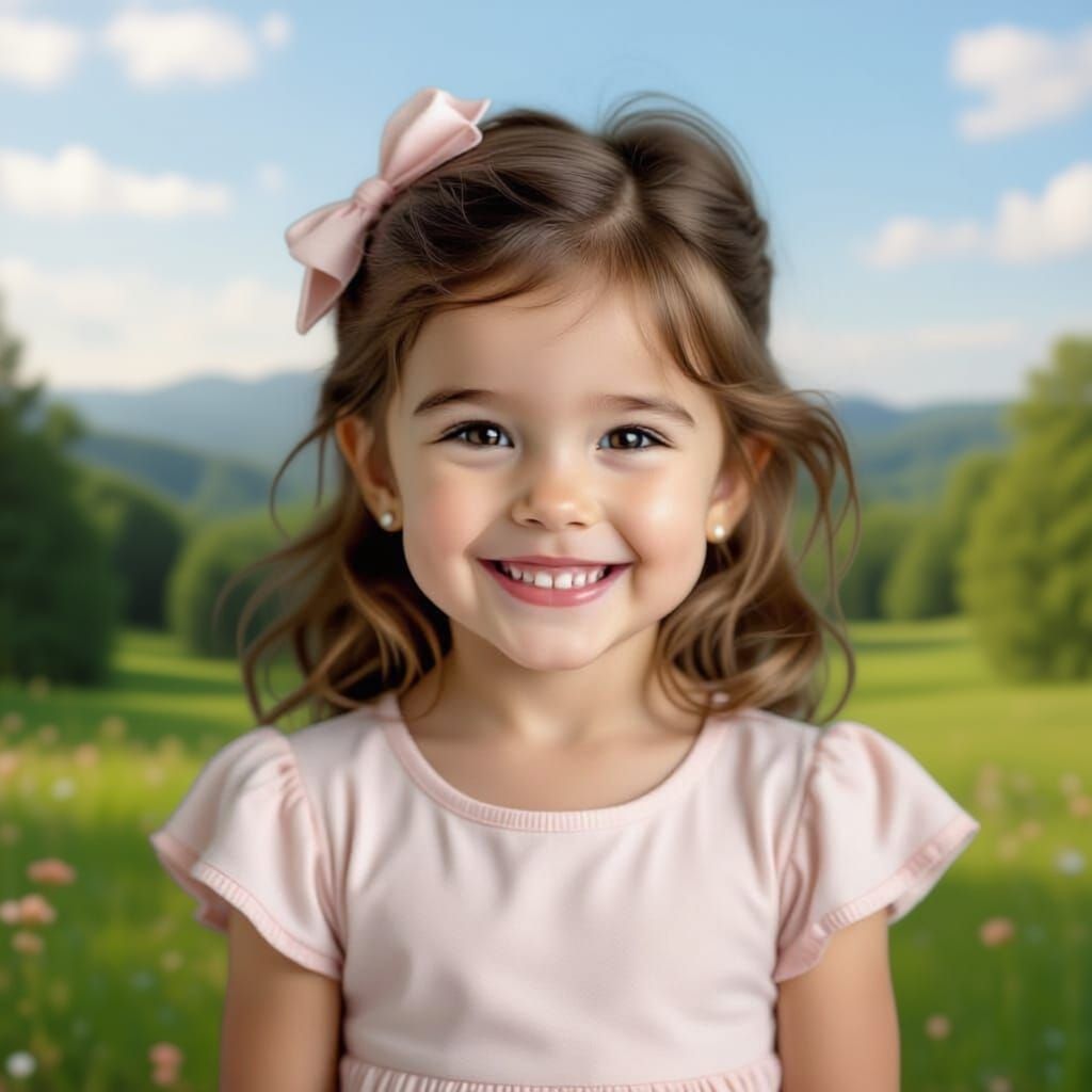 Sweet Girl With Huge Smile