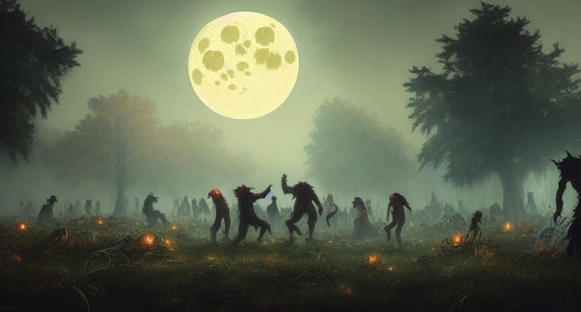 Werewolves and Zombies Clash Under Harvest Moon