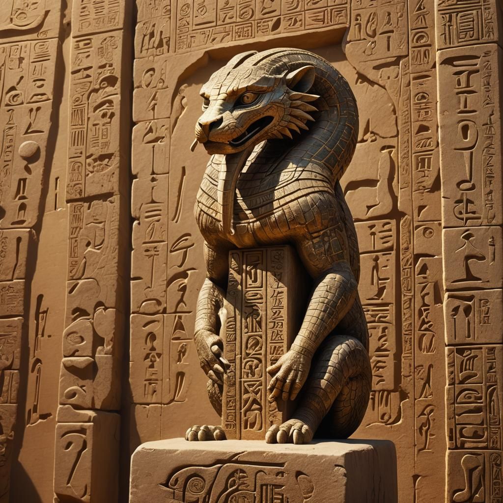 Mystical Cobra Staff with Ancient Runes