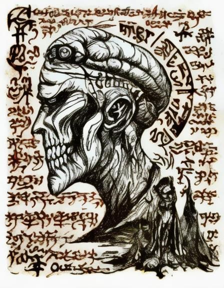 Disturbing Cannibalistic Crowd Scene in Horror Style