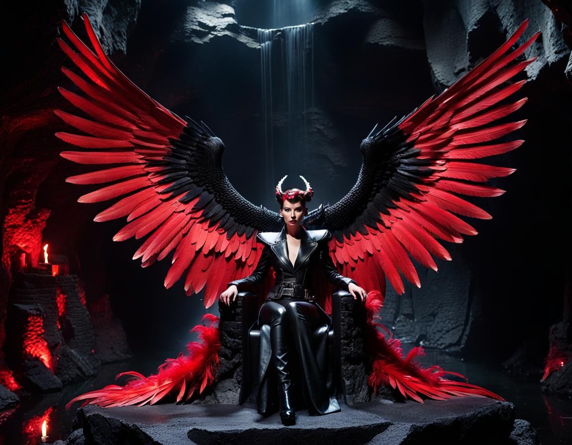 Lilith Enthroned in Obsidian Cavern