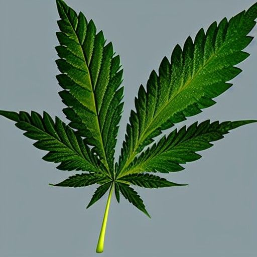 Detailed Matte Painting of a Marijuana Leaf