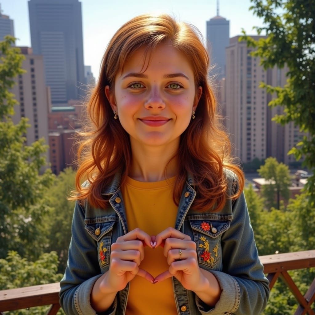 Pixar-Style 3D Portrait of a Cute Redhead Girl