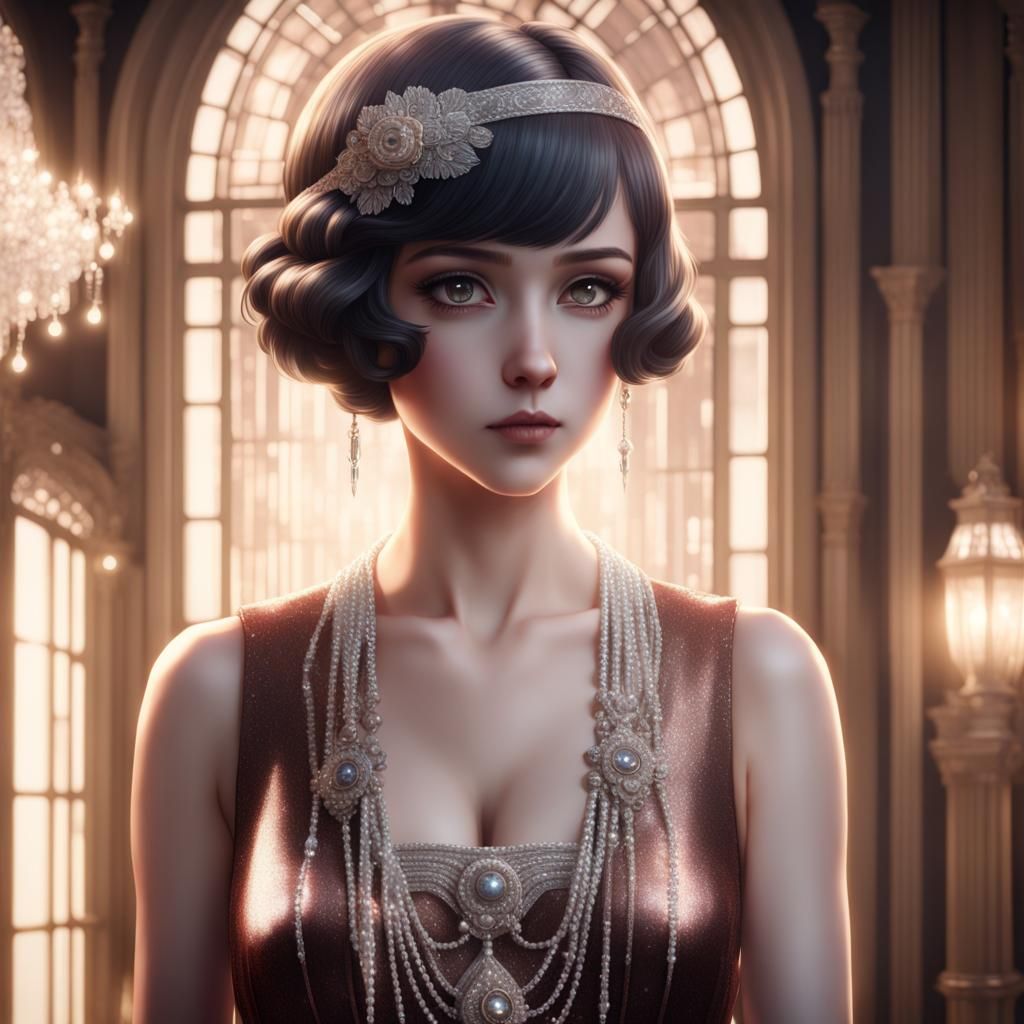 Anime girl in 1920s...