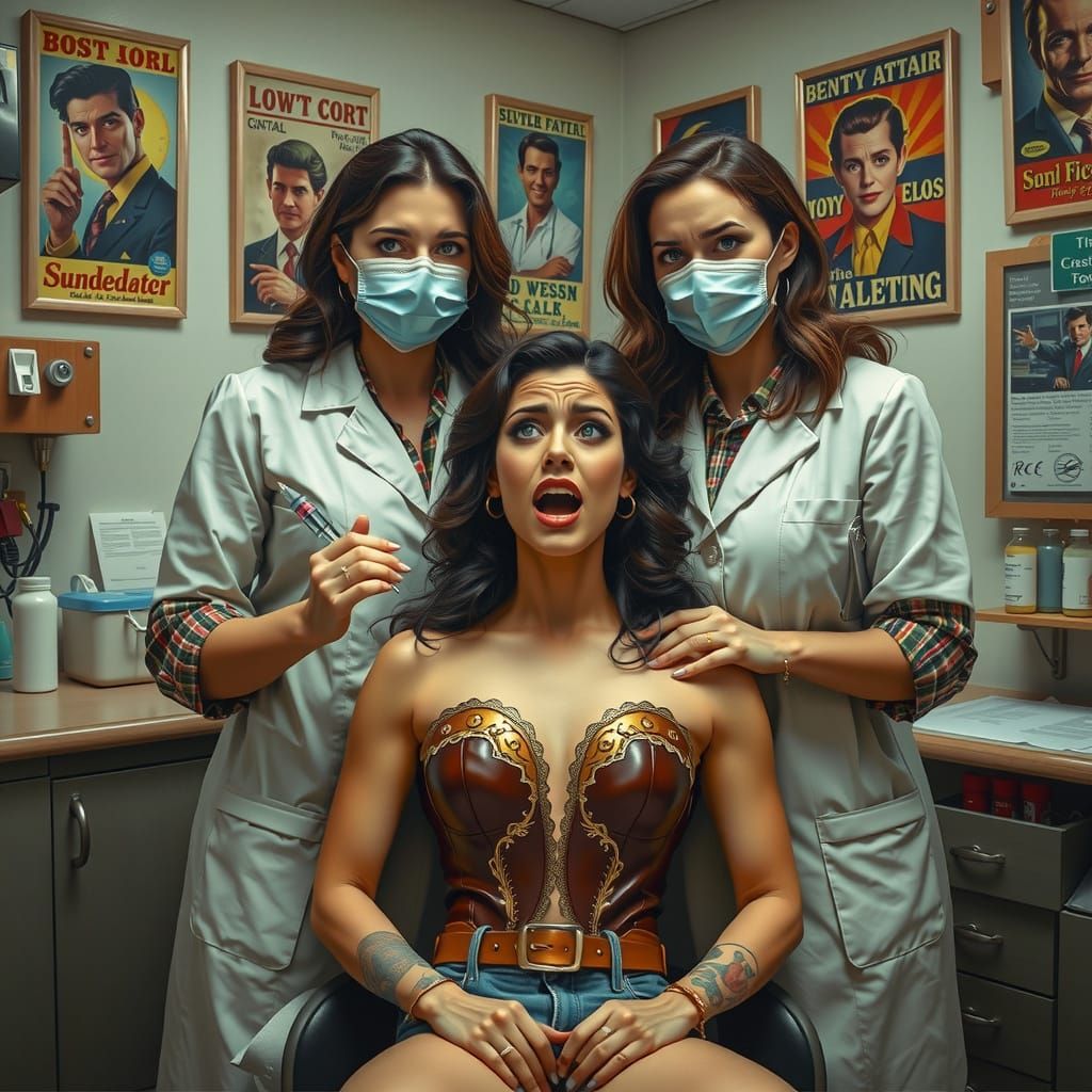 Confident Women in Clinic: Vintage Pin-Up Style