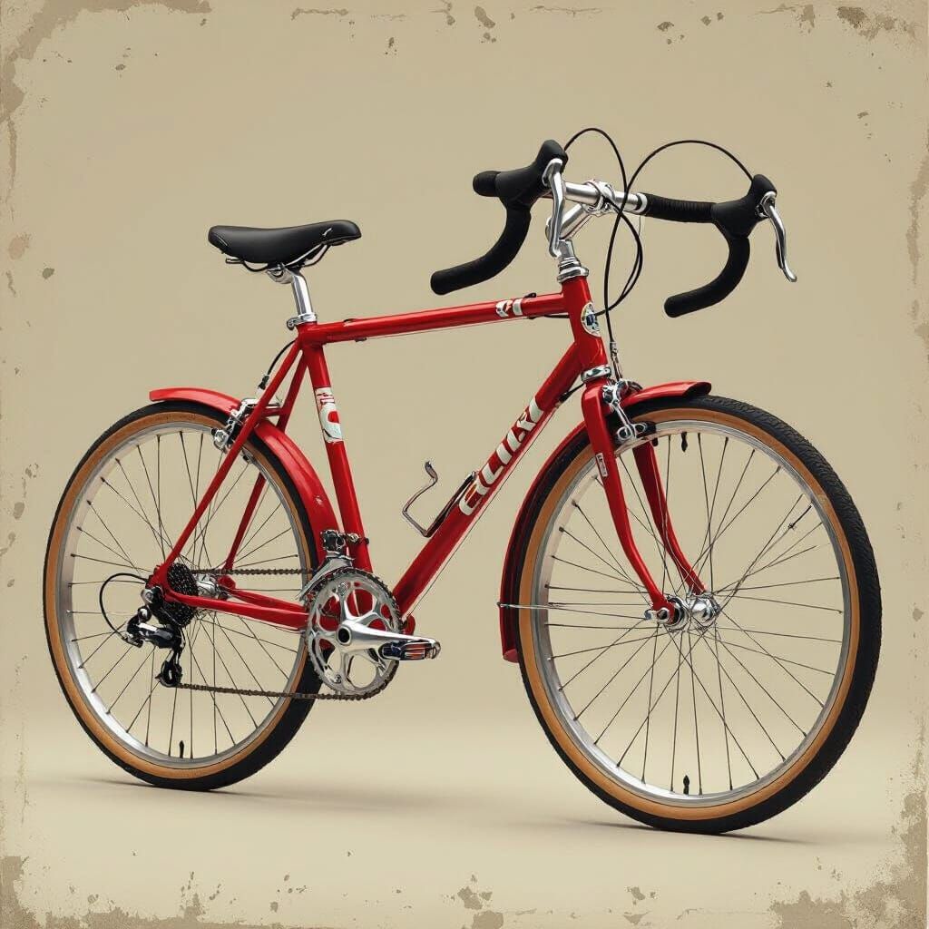 Vintage Racing Bike with Bullhorn Handlebars