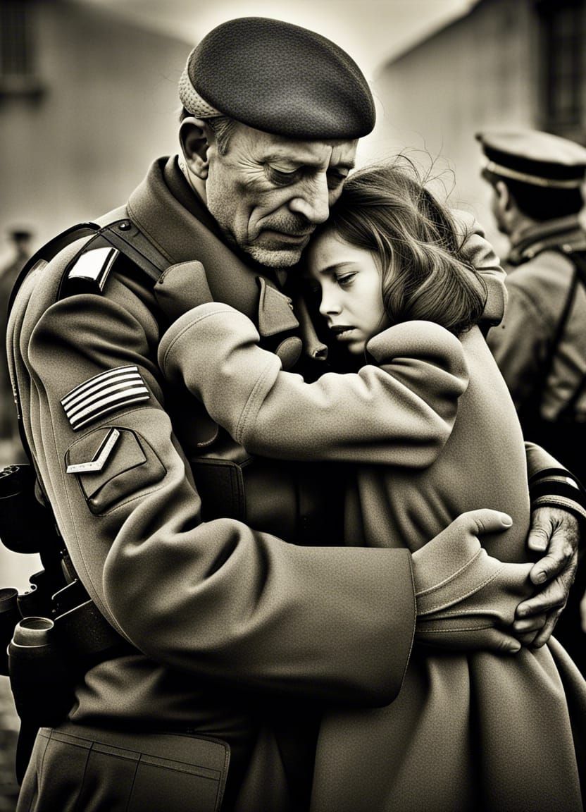 Baroque Family Embrace Amidst War's Devastation