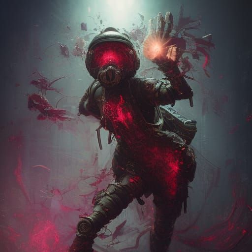 Ectoplasm Proton Pack in Warehouse, Hyper-Detailed Digital A...