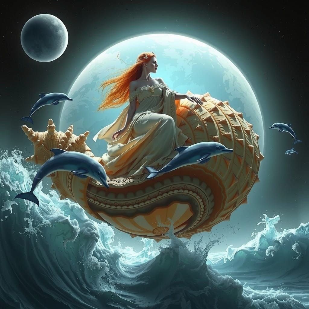 Salacia Rides the Cosmic Seas in Classical Mythological Sple...