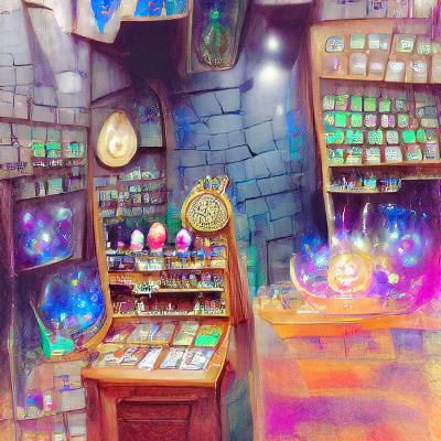 AI Generated Magic Shop Image