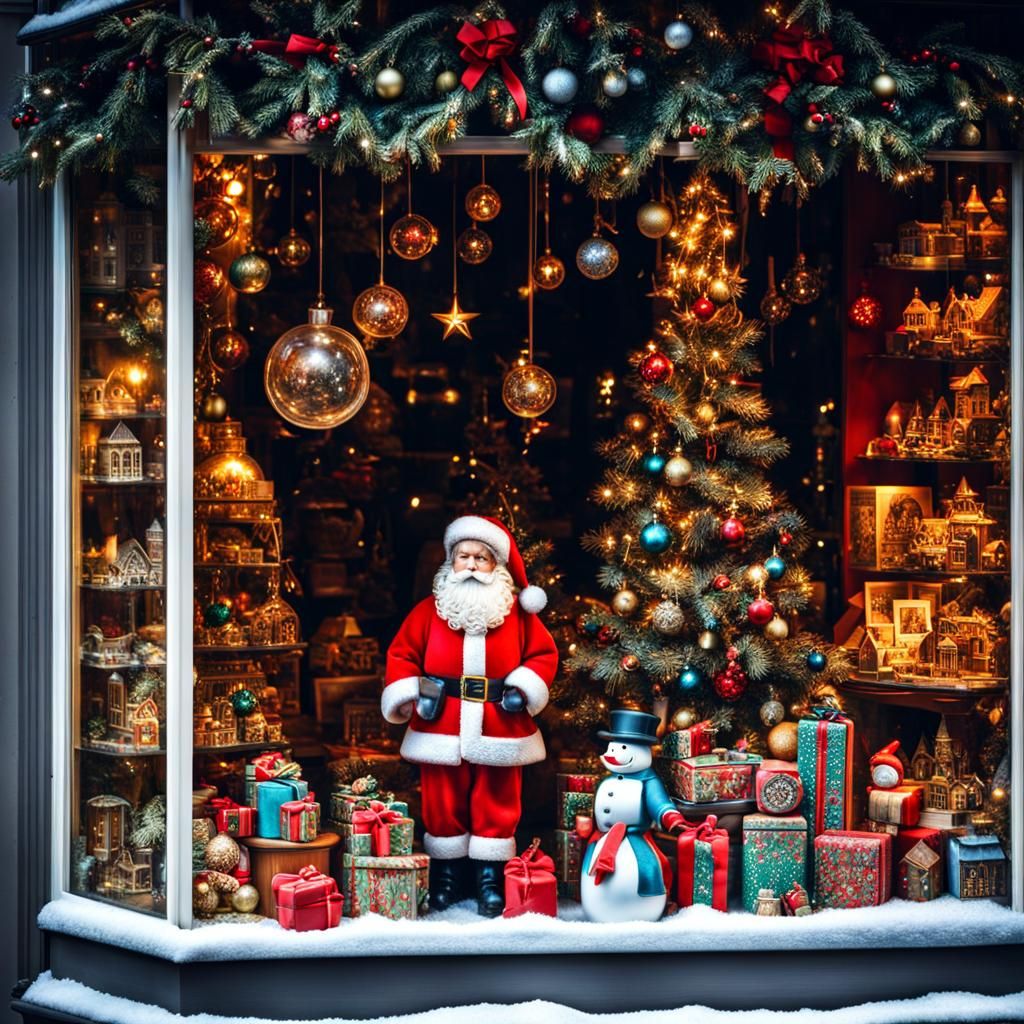 Magical Christmas Toy Shop Window Display