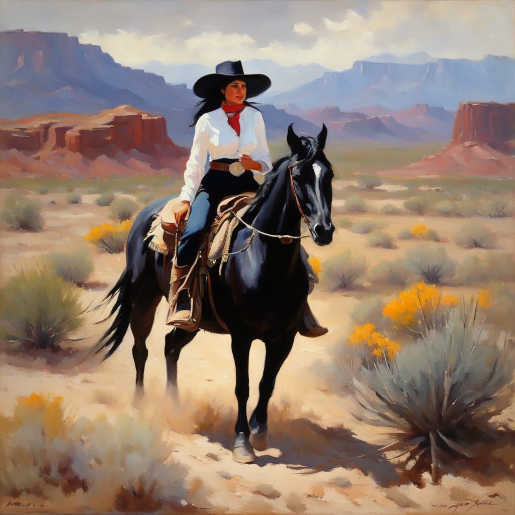 A Mysterious Gaucho Rider in the Arizona Desert