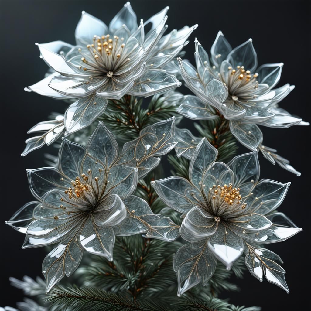 Some glass ornaments