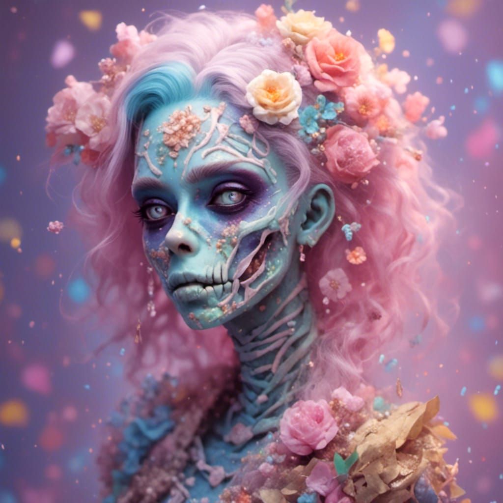 Pastel Zombie Mummy in Unreal Style