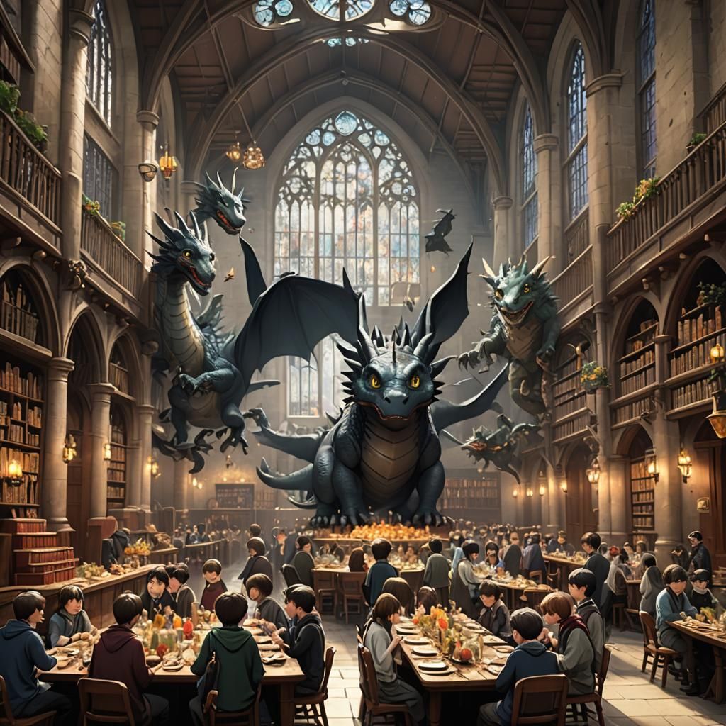Anime Harry Potter Birthday Party with Dragons