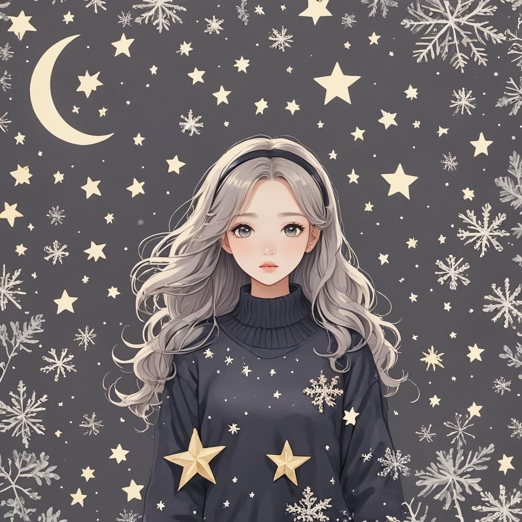 Ethereal Girl in Dreamy Cloudscape