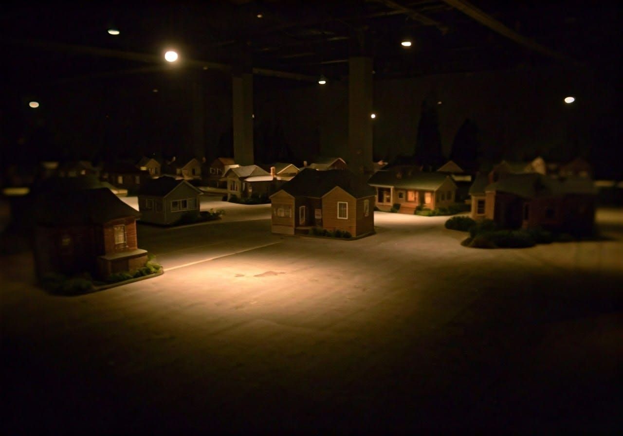 Indoor Neighborhood Complex in 80s Photo Style