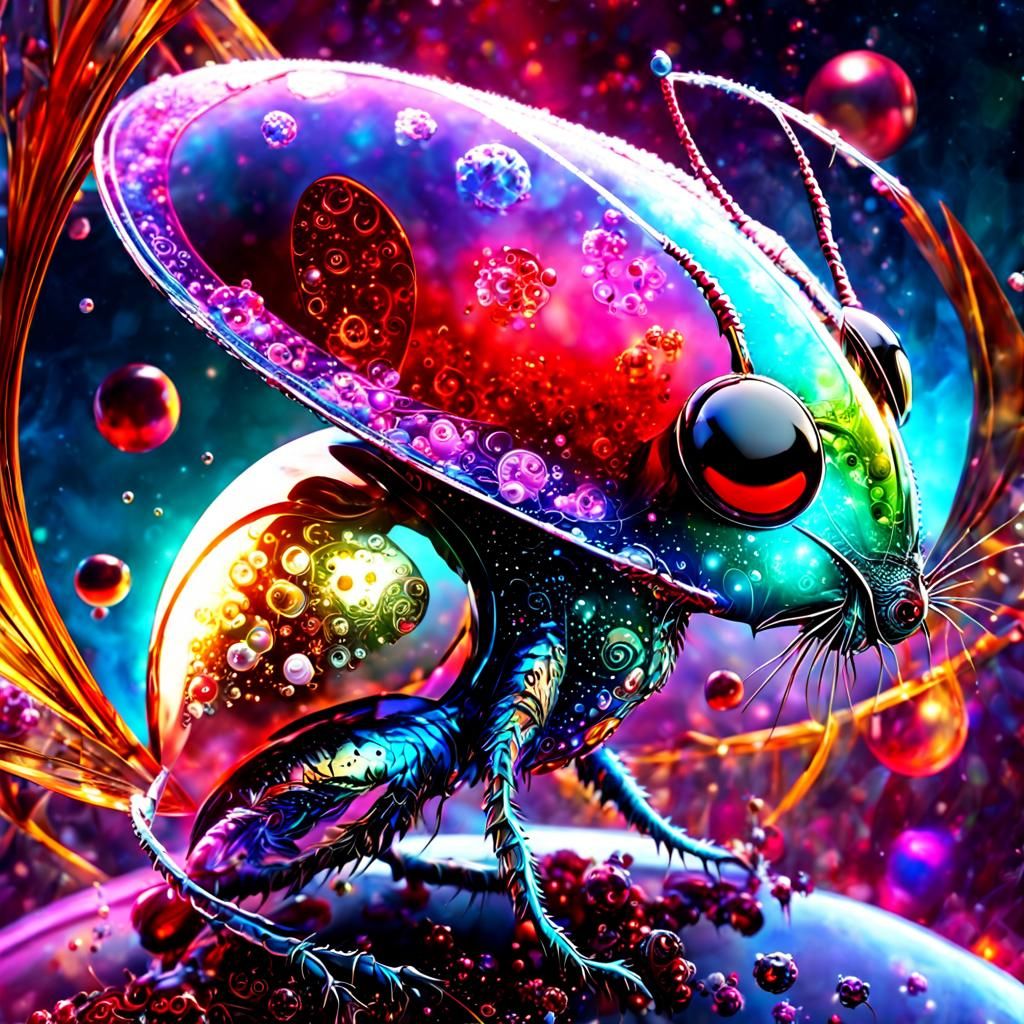 Ladybug Mouse Alien Hybrid with Fractal Body