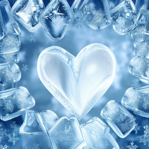 Detailed Ice Heart Opening with Magical Effects