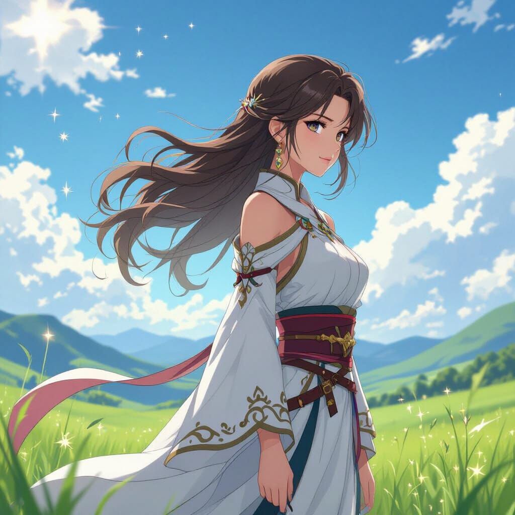 Anime Woman of Strength and Beauty