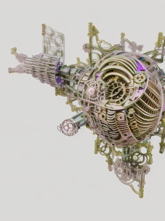 Mechanical Flora Prototype: Metallic Vineyard Mandala