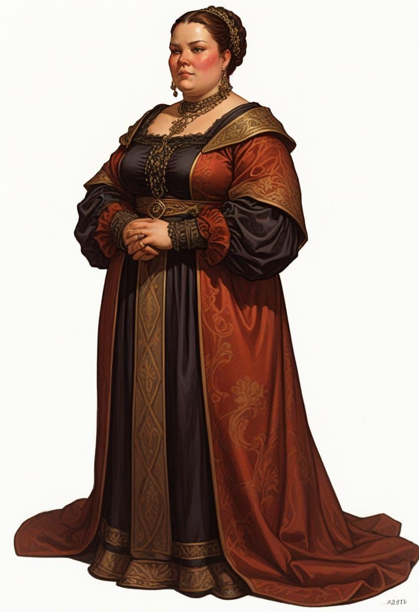 Renaissance Girl in Boris Vallejo & Julie Bell Style