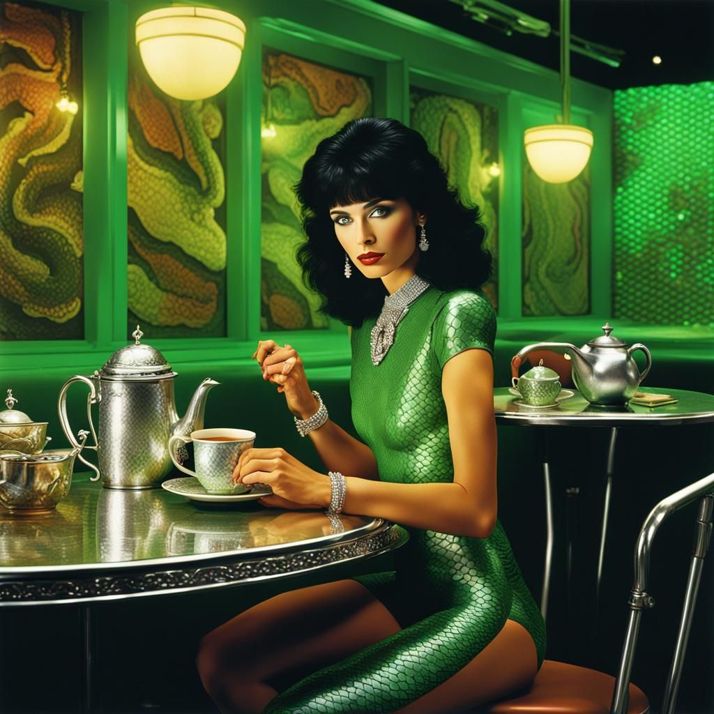 Snake Lady at Tea