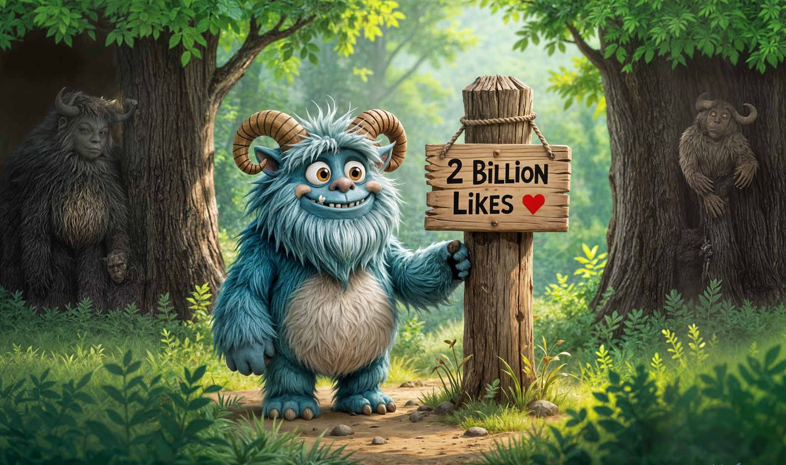 Friendly Monster Celebrates 2 Billion Likes in Whimsical For...