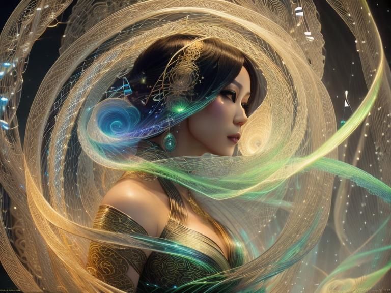 Striking Shibari Woman: Hyperrealistic Warrior Goddess