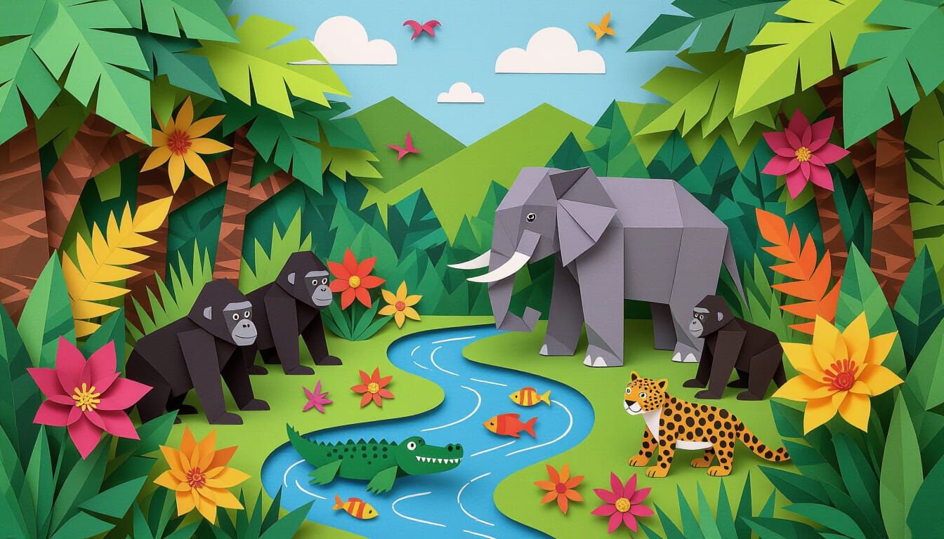 African paradise paper jungle world.