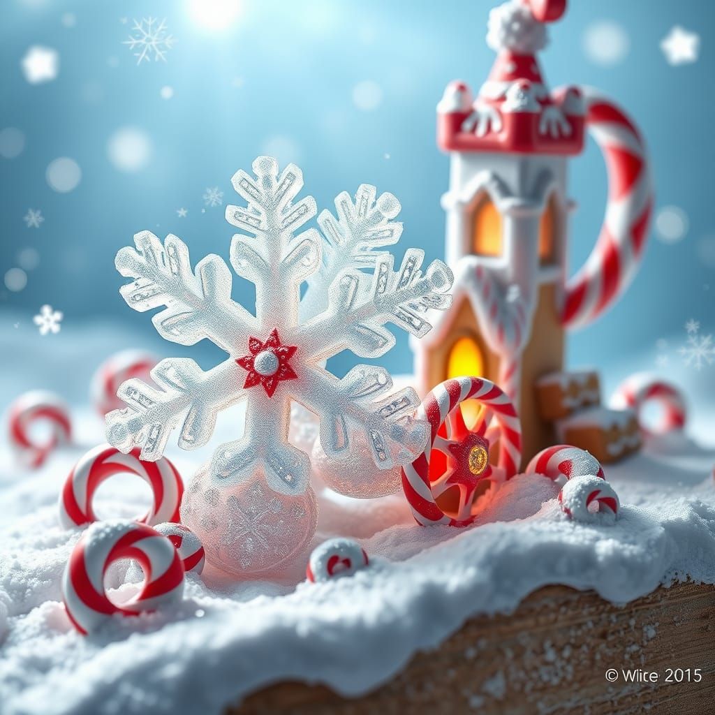 Whimsical Candy Castle in Hyperrealistic Style