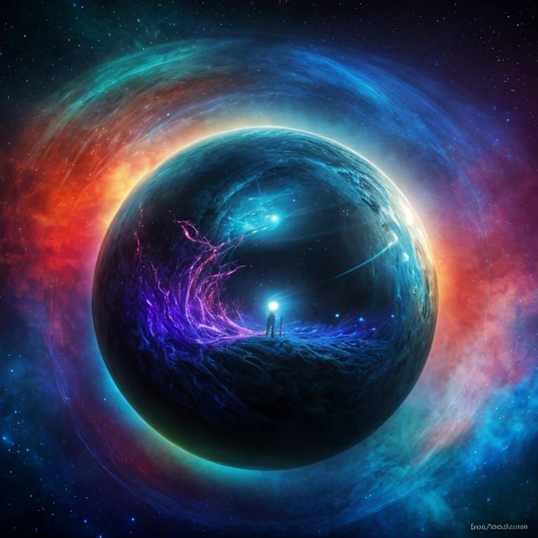 Surreal Winter Landscape in a Cyberpunk Aesthetic