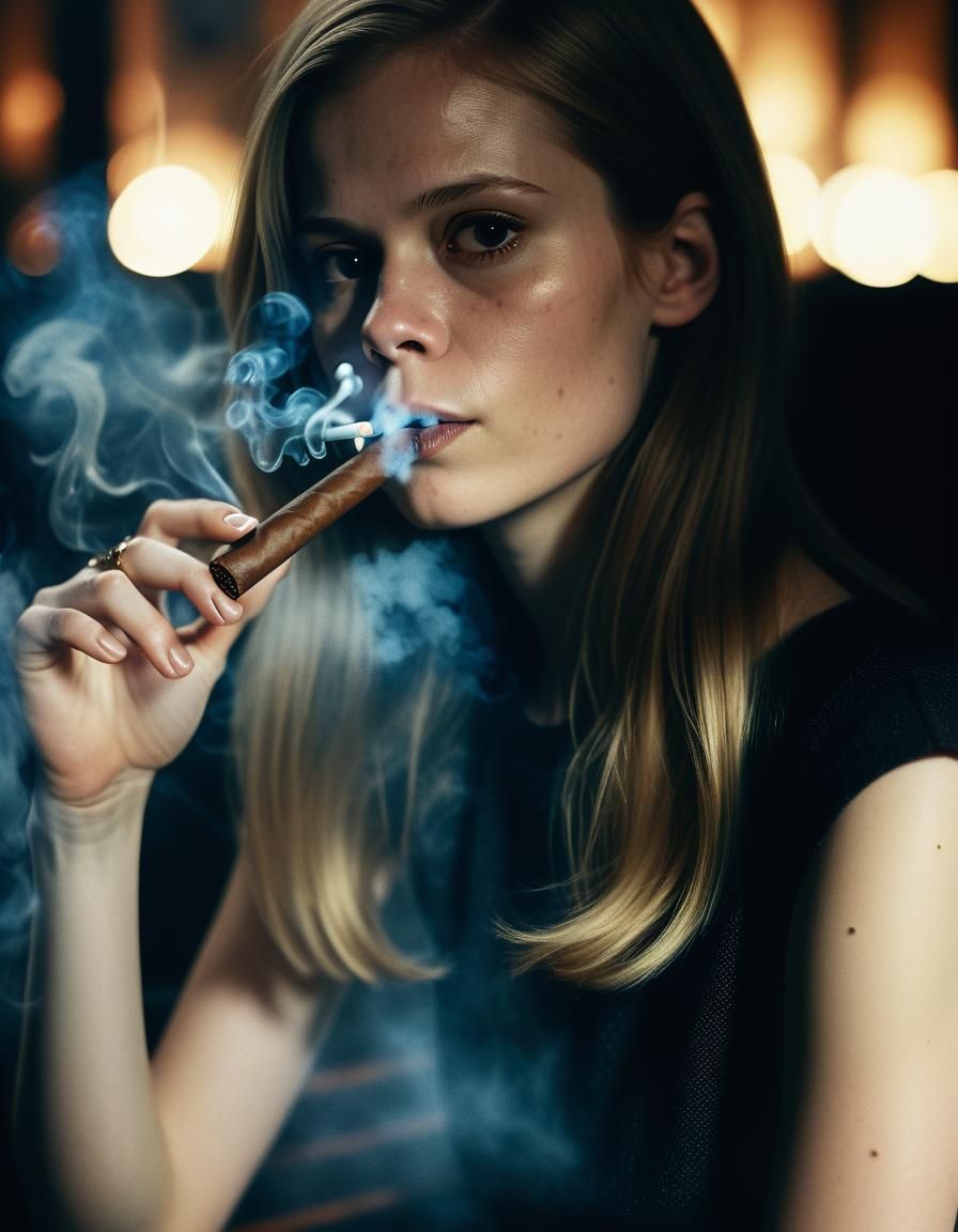 Erin Moriarty - cigar