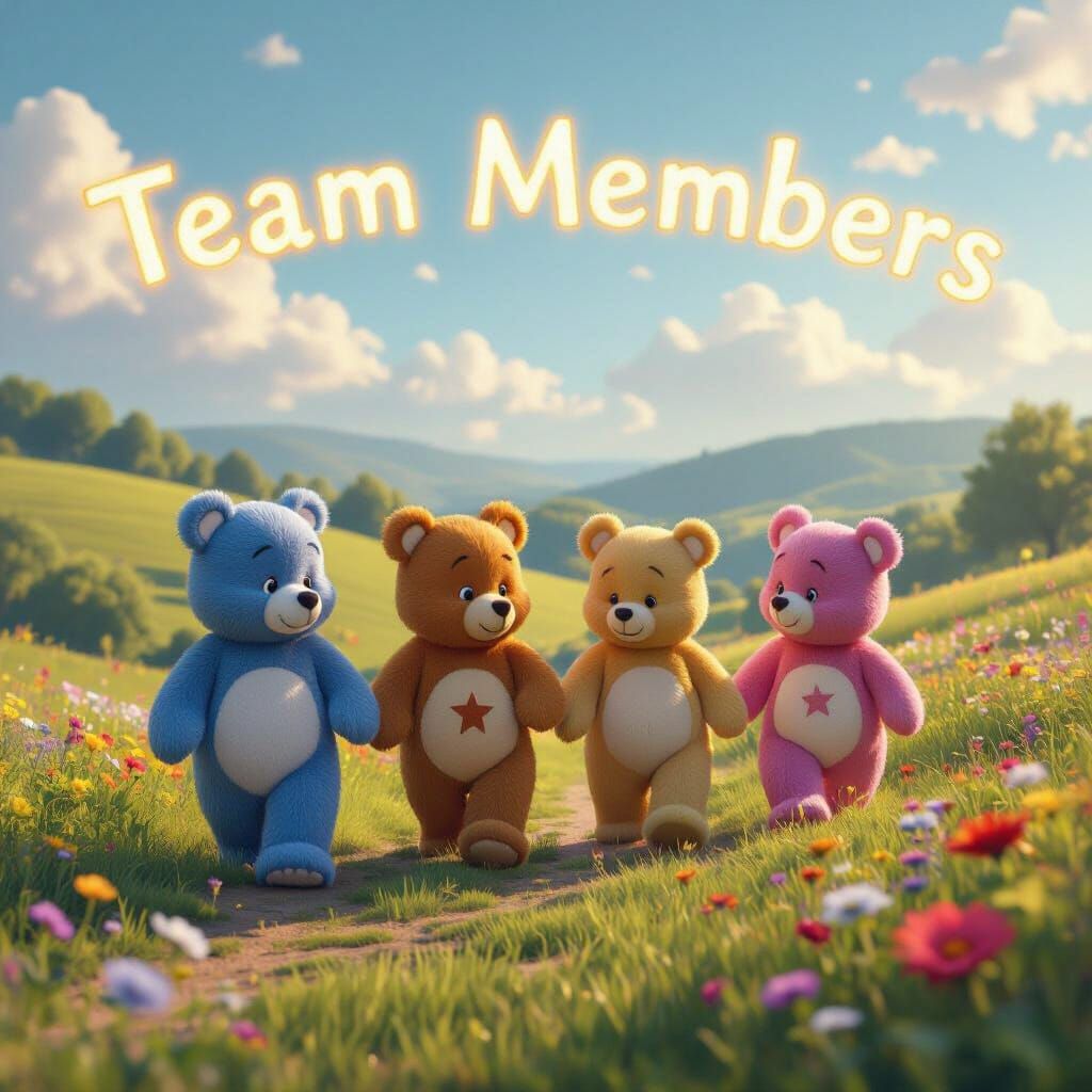 Care Bears Team Adventure in a Flower Meadow