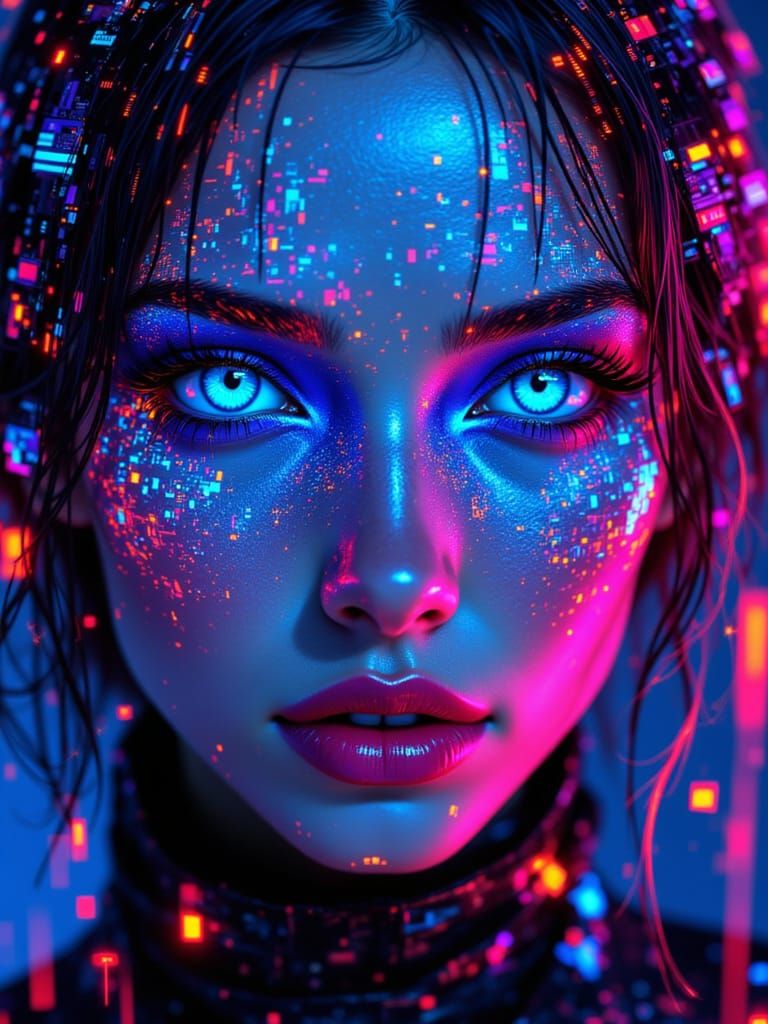 Fragmented into pixelated shards