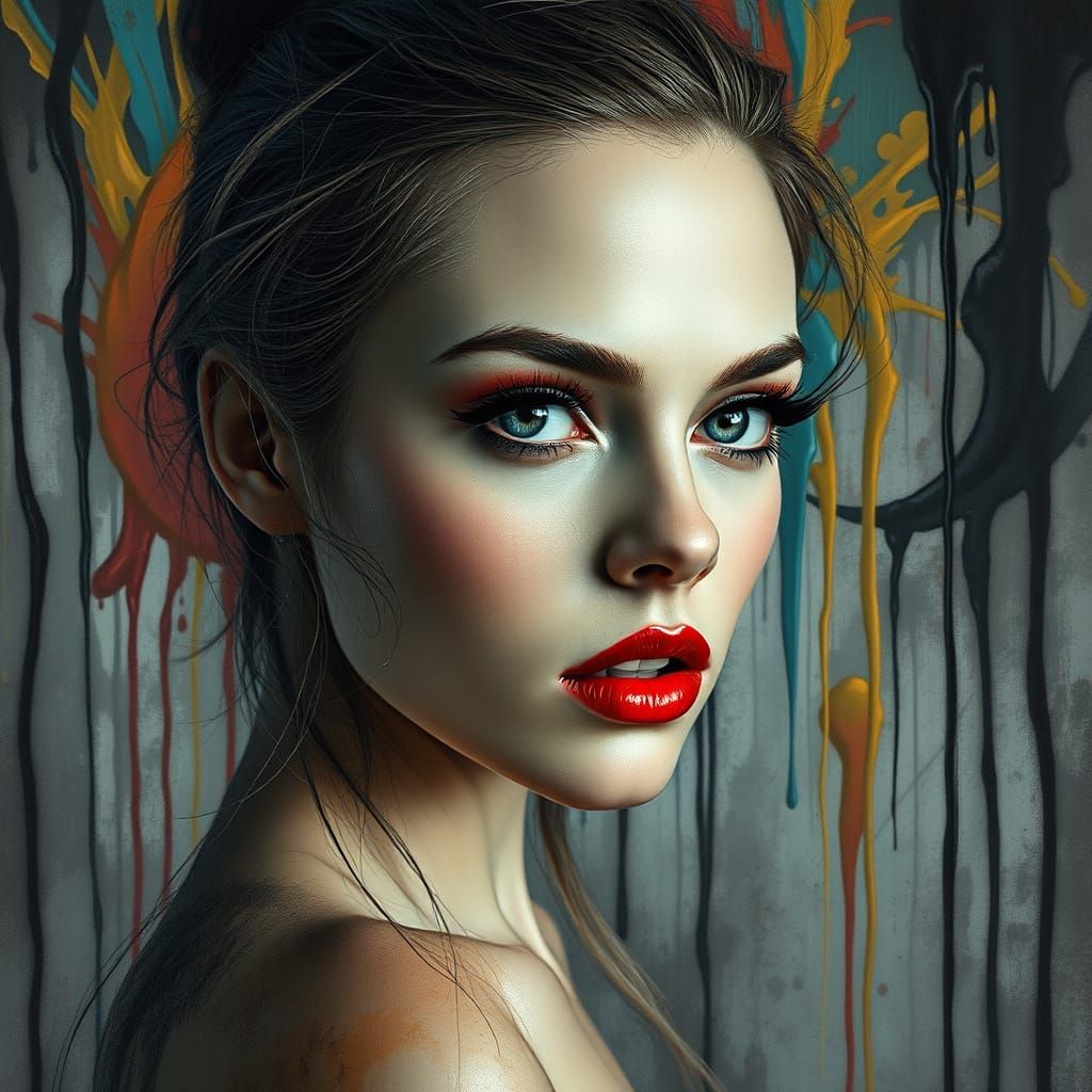 Ethereal Beauty in a Swirling Dance of Color