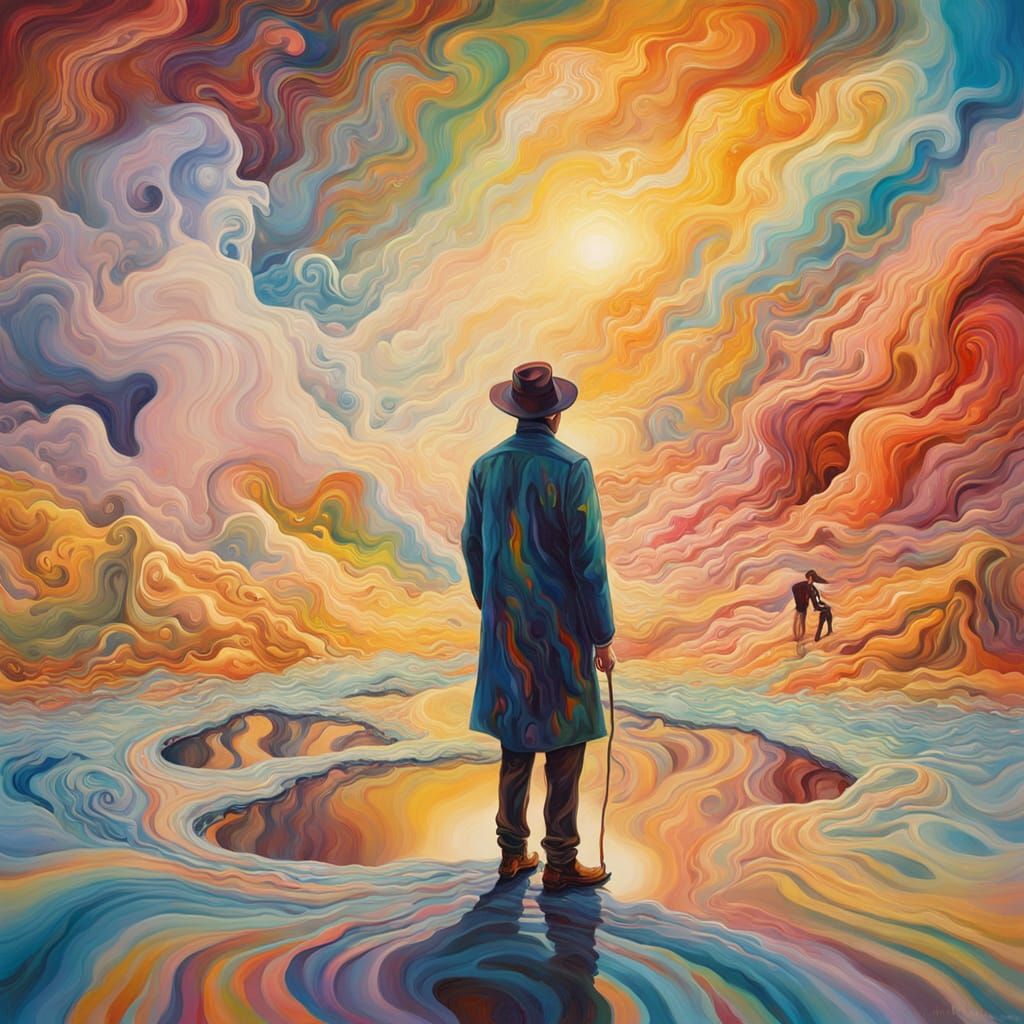 Melting Landscape in Surrealist Style