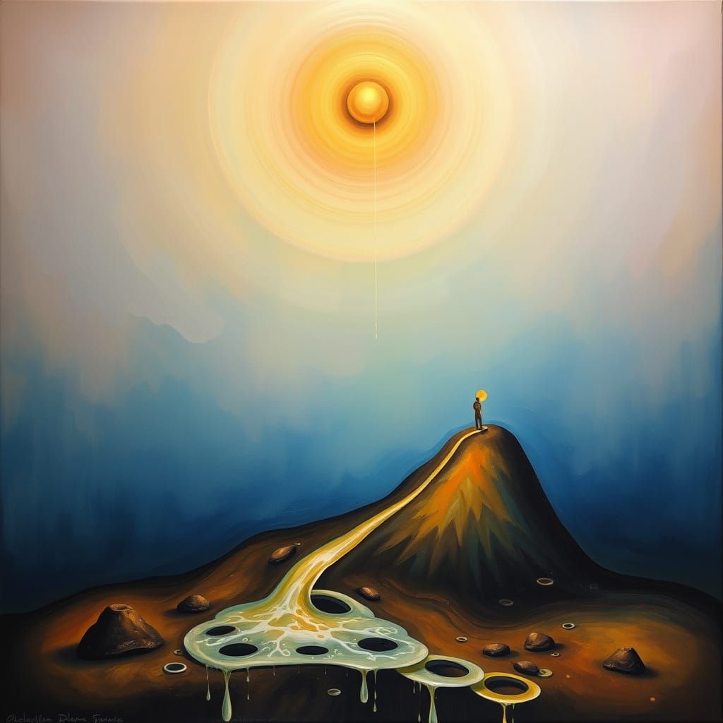Surreal Dali-Inspired Zohar Melts on Canvas