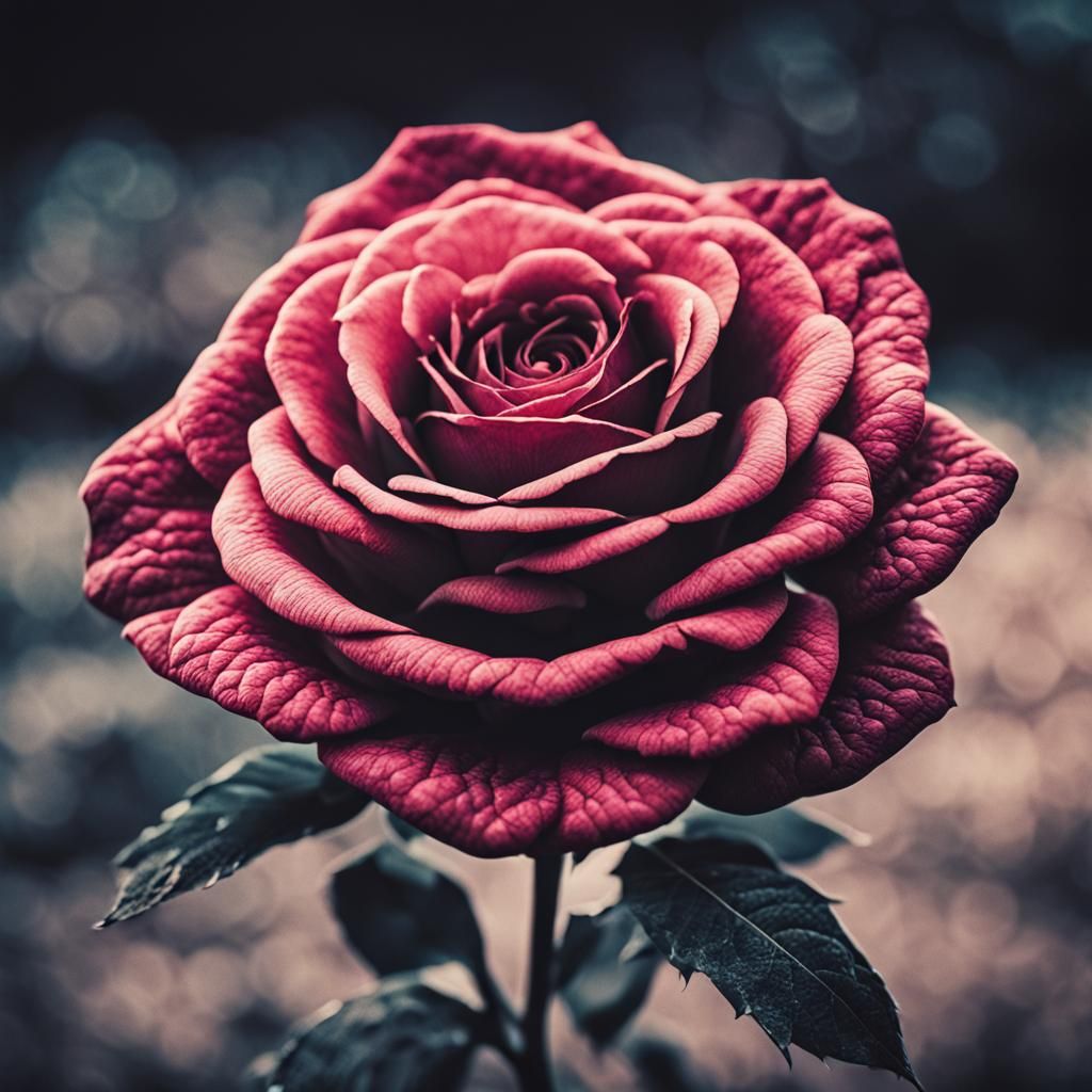 Dramatic Mandela Rose in Cinematic Film Still