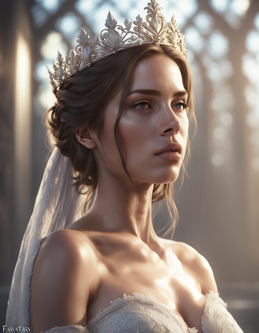 tiara, ethereal, no top:: , attractive portrait, by Lana Del Rey :: fantasy art, mystical :: full body, full head Ray tr...