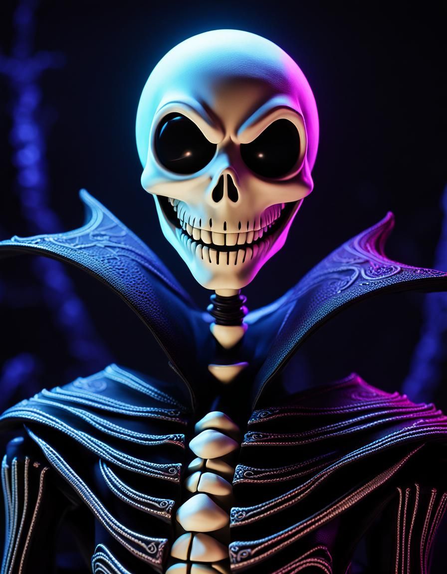 Happy Jack Skellington in Giger Style