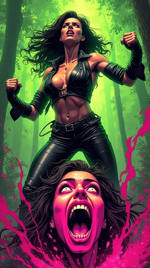 Dynamic Comic Book Art: Amazonian Fury
