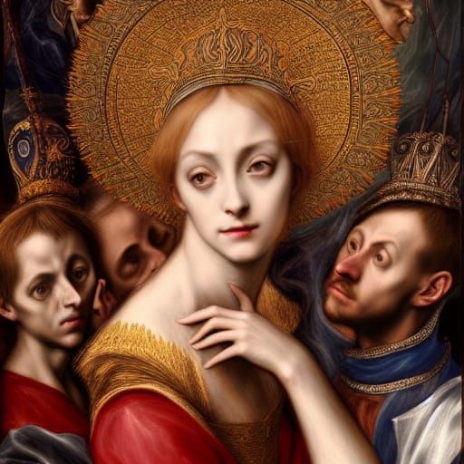 Renaissance Queen Portrait in Classical Style
