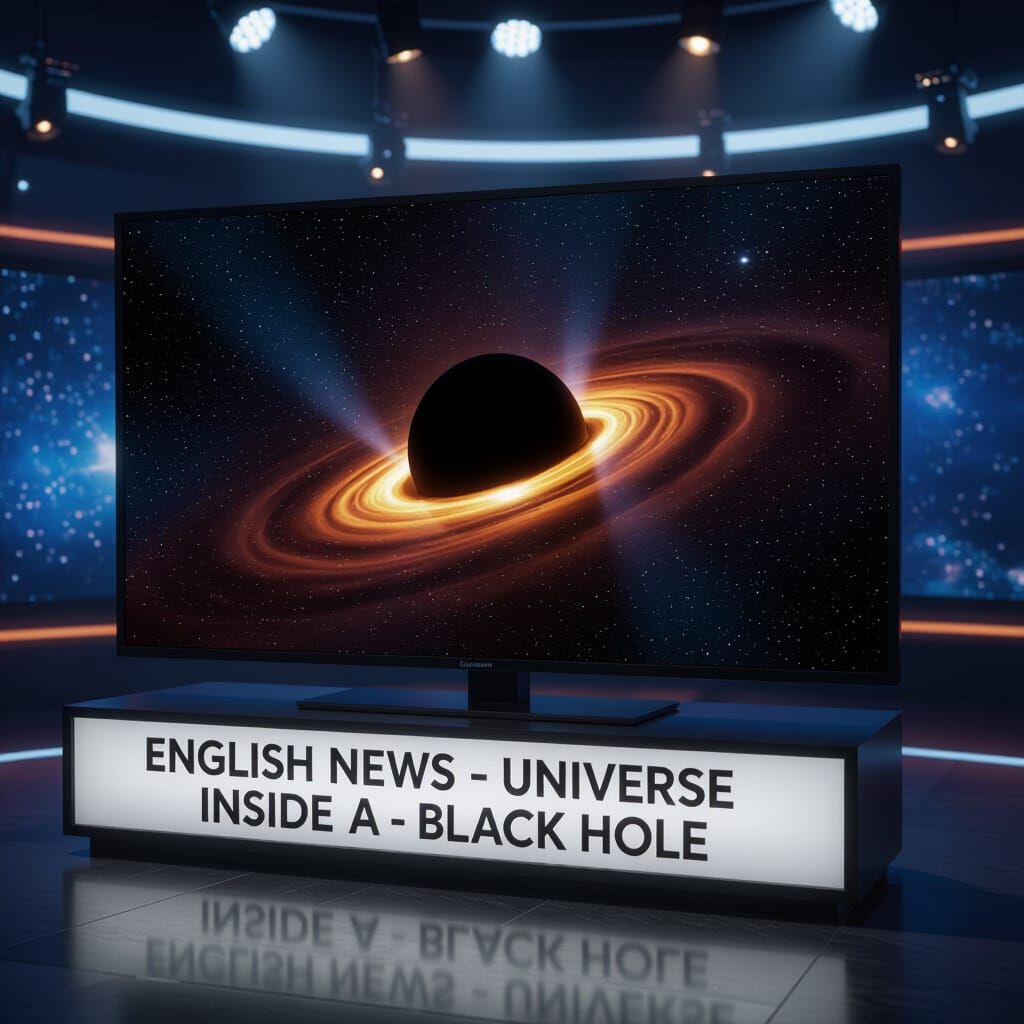 TV News Reports Black Hole in Night Sky