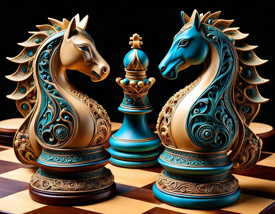 Clay Pottery Chess Set