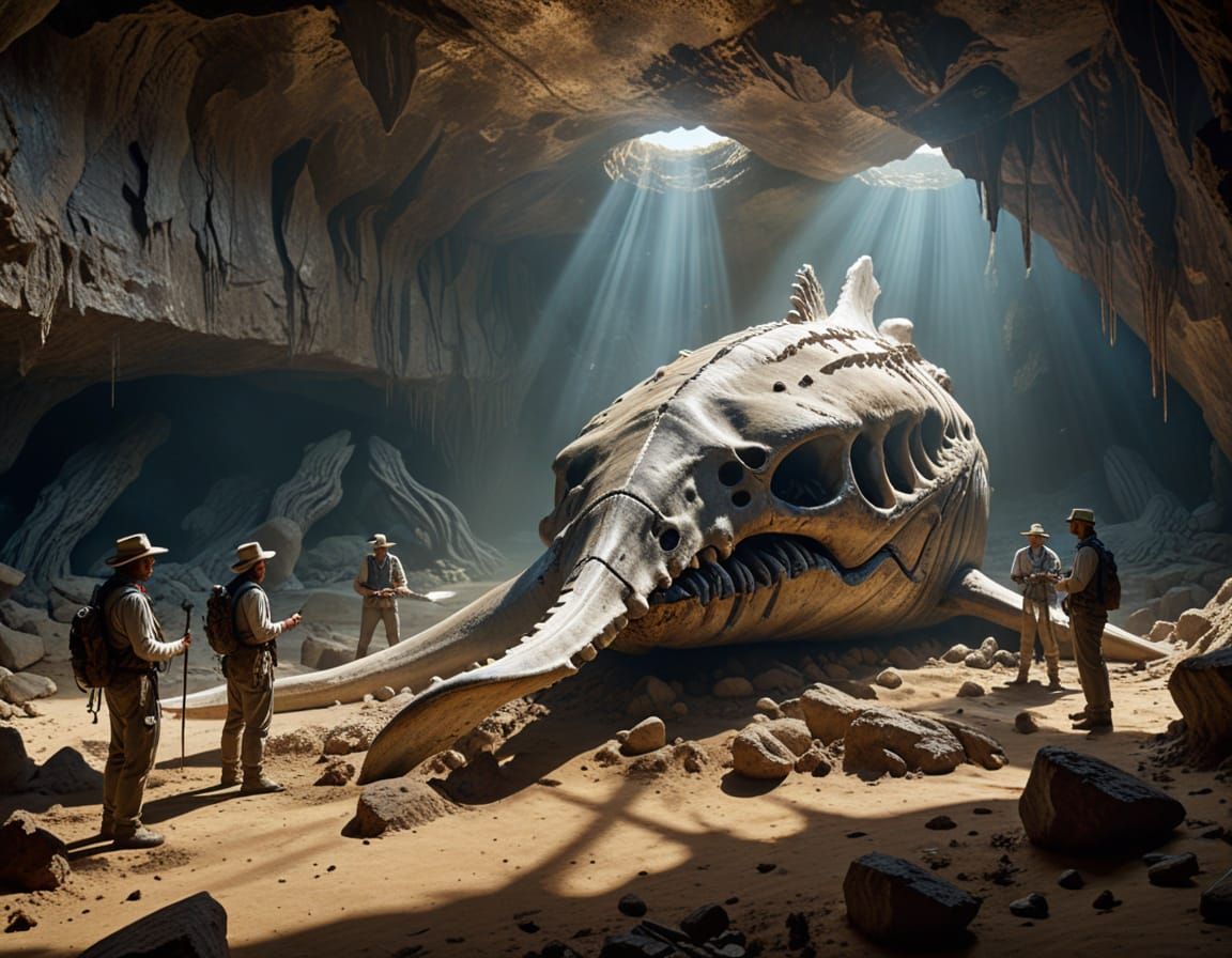 Archaeologists Uncover Whale Skeleton in Cave