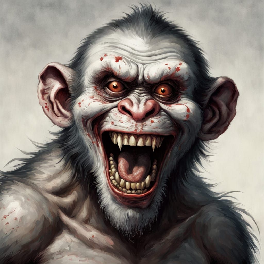 Cyberpunk Horror Clown in a Dystopian Nighttime Scene