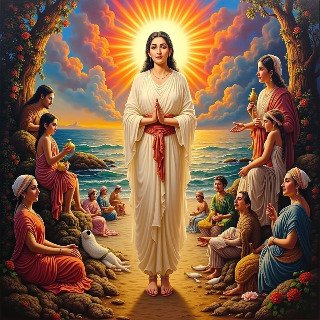 Masterpiece Painting of Beauty and Truth