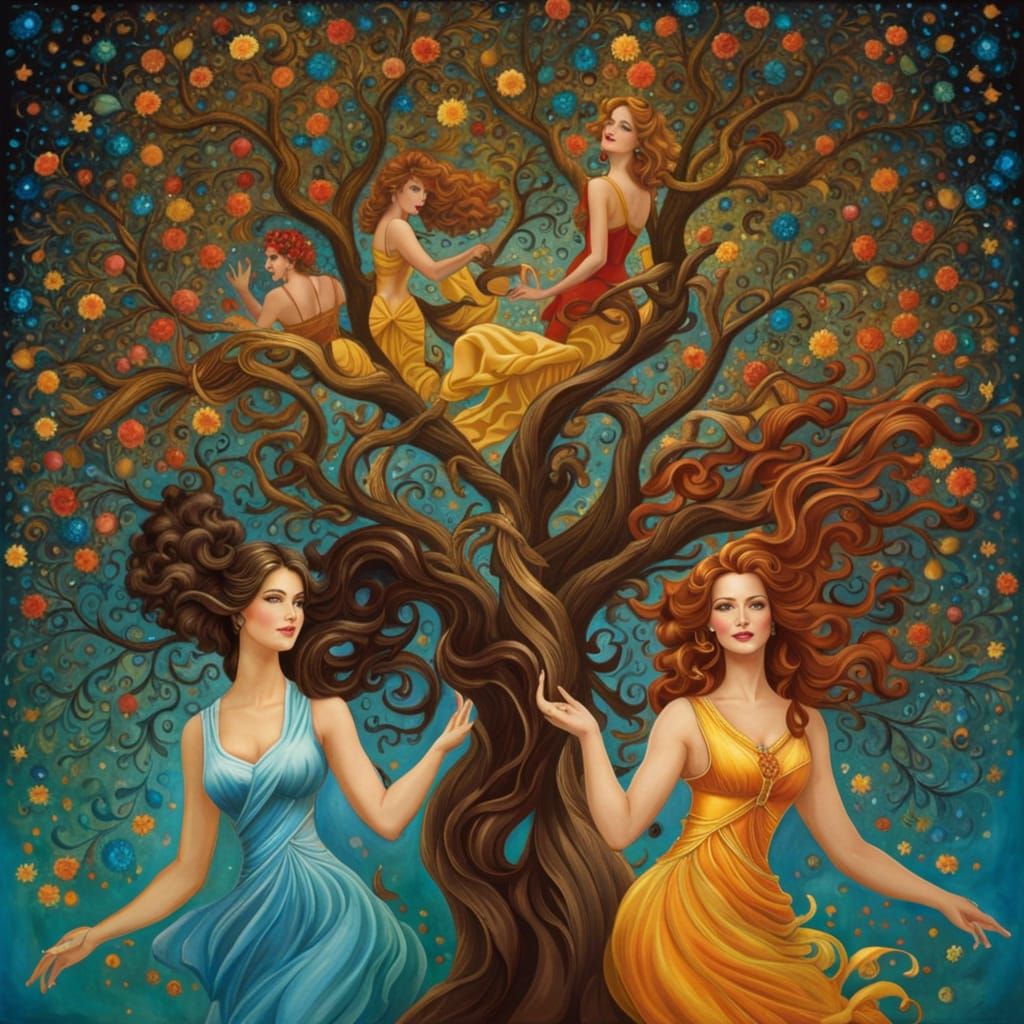 Women Dancing Around the Tree of Life